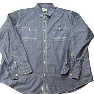 Timberland Chambray Work Shirt Long Sleeve‎ Button Up Casual Menswear